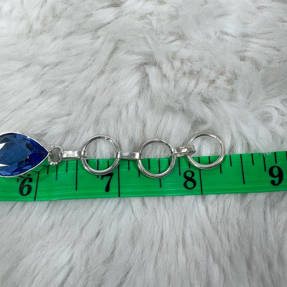 XL Solar Quartz 🐉 Dragon 925 Blue Purple Gemstone Pendant Bracelet Earrings - Picture 9 of 11